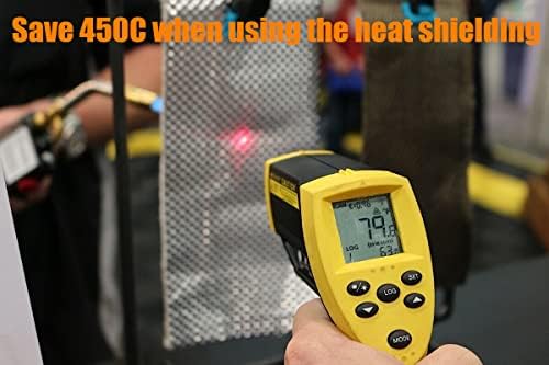 Embossed Aluminum Exhaust Heat Shield Automotive 20'' x 27.5'' High Temp Thermal Barrier Exhaust Wrap Electrical For Cars/Turbo Manifold