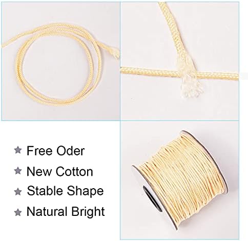 PH PandaHall 1.5mm 100 Yards Nylon Thread Blinds String Beading Cord Bracelet String Braided Lift Shade Cord Kumihimo Macrame Thread for Rollers Windows Roman Shade Repair Friendship Bracelet