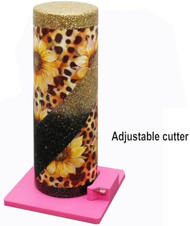 Cup Cradle for Crafting Tumbler with Measurements to Apply Vinyl Decal, Cup Edging Tool Tumblers Level Line Drawing Accessory