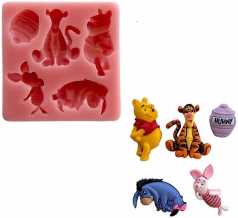 Winnie the Pooh and Friends (MEASUREMENTS SECOND PICTURE/NO RETURNS) Silicone Mold By Oh! Sweet Art