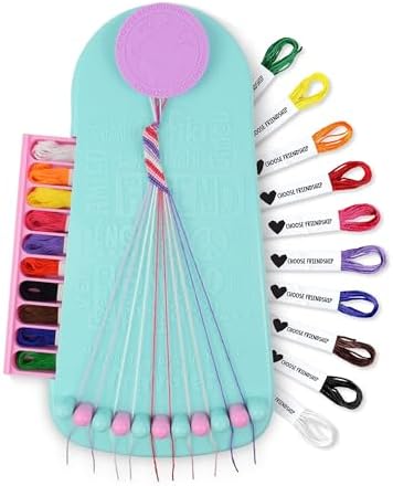 Choose Friendship, My Friendship Bracelet Maker®, an American Original | 20 Pre-Cut Threads - Makes Up to 8 Bracelets | Craft Kit, Kids, Bracelet Making Kit, Jewelry-Making Kit, Gifts for Girls 8-12