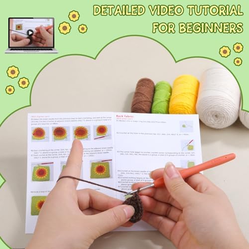 Pnytty Crochet Bag Kit, Crochet Kit for Beginners with Crocheting Tools