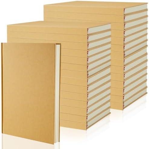 Henoyso 32 Pcs A5 Blank Notebook Journal Hardcover Sketchbook, 8.3 x 5.7 in