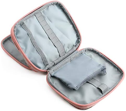 Crochet Hook Case, Zipper Storage Organizer Bag with Web Pockets for Crochet Needles/Knitting Accessories/Crochet Hook Kit Tools, Lightweight, Easy to Hold