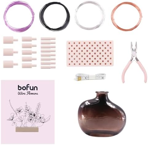 BoFUN Wire Flower Kit Easy Art Craft for Teens& Adults