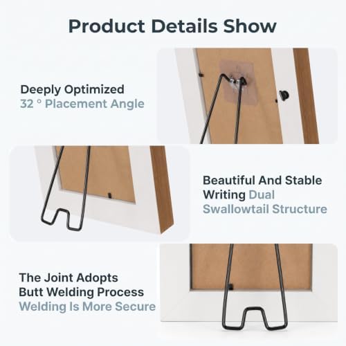 Xthrotsenk 4 Pcs Picture Frame Stand, Stainless Steel Picture Frame Stand