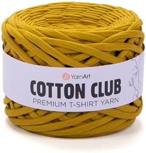 YARNART Cotton Elastic Fabric Spaghetti Premium T-Shirt Knitting Yarn for Bag Basket Cushion Crocheting Projects and Home Decor, Super Bulky (Pack of 1) (7357)