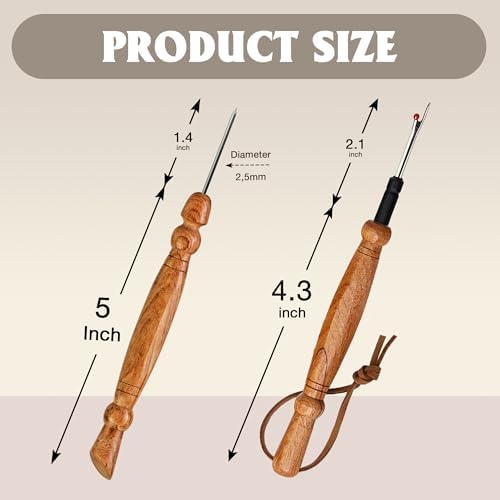 Savina Seam Rippers & Stiletto for Sewing/Quilting, Thread Ripping Tool, Presser - Precision Placement Tool for Getting Seams to Lay Correctly - Wooden Sewing Quilting Tools Set