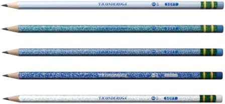Ticonderoga Wood-Cased Pencils Pre-Sharpened, Arctic Blues, 10 Count