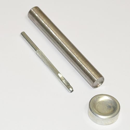 45sets Stainless Steel Leather Rivets with Tools Kits Double Cap Rivet Tubular Metal Studs Repairs Decoration Craft Accessories for Leather Craft Clothes Shoes Bags Belts (10mm Silver with Tools)