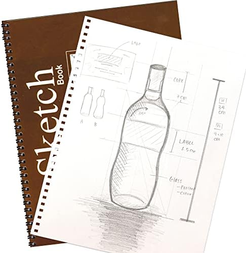 BAZIC Sketch Book 30 Ct. 8.5" X 11", Spiral Side Bound Sketchbook Drawing Pads, Sketching Paper Coloring Book for Artist Kids School, 1-Pack | 30-sheet spiral sketch book, Smooth drawing paper for sketching, Shading, For school and craft projects