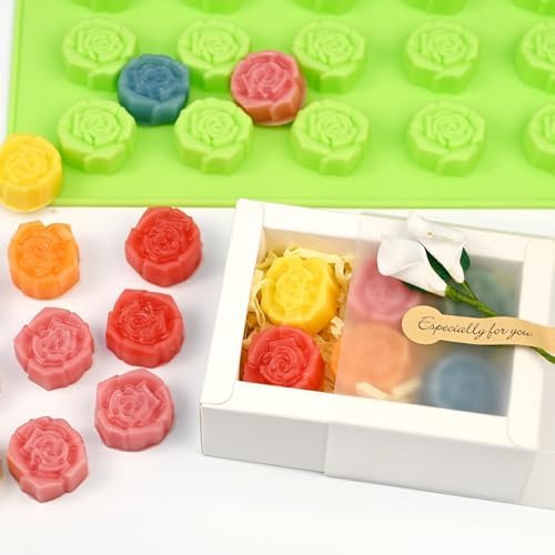 Rose Mold Silicone, 24 Cavity Small Rose Chocolate Mold