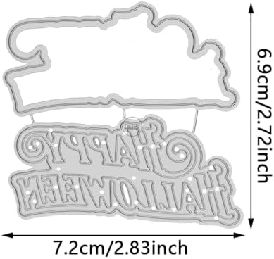 Shadow English Words Happy Halloween Metal Cutting Dies for Card Making
