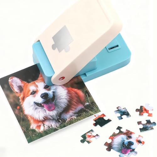 Puzzle Punch DIY Jigsaw Puzzle Piece Cutter for Personalized Jigsaw Custom Photo Puzzle Making Tool for Decorating Scrapbooking and Craft Projects | Suitable for Many Materials | Piece Size 1“ x 1”