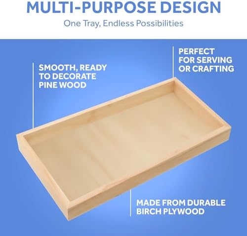 Wood Canvas Cradled 8 x 12 inch, Pack of 6 Blank Wood Panels for Painting, DIY Signs, Framing, Shadow Box, & Tray Crafts, by Woodpeckers