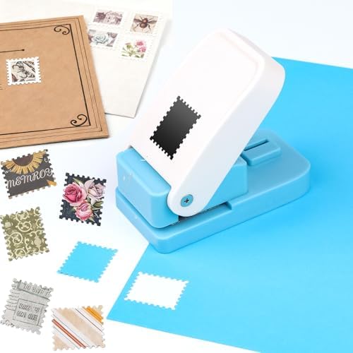 Stamp Puncher, Stamp Punch, 1x0.8 inch Postage Stamps Puncher, Scrap a Day Punch, StampCutter HolePunch, Lever Craft Paper Punches for Crafting, DIY Project, Punches that Looks Like a Stamps