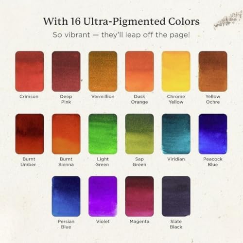 Viviva Travel Watercolor Set - Original 16 Colors, Portable Paint Set