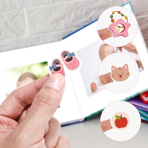 8 Sheets Baby Girl Scrapbook Stickers, Various Patterns