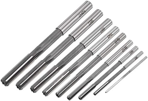 uxcell Chucking Reamer Set Lathe Machine Reamer Straight Flute Milling Cutter High Speed Steel H7 Tolerance (2mm 3mm 4mm 5mm 6mm 7mm 8mm 9mm 10mm) 9pcs