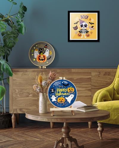 TINDTOP Halloween Embroidery Kit for Adult, Embroidery DIY Starter Kit
