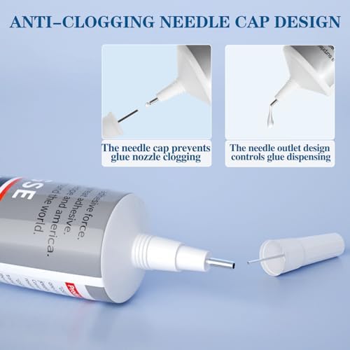 FITTDYHE B7000 Glue Clear with Precision Tip，50Ml B7000 Glue Clear for Rhinestones Glue for Crafts, Multipurpose Jewelry Glue for Fabric DIY Craft Makeup Shoes Jewelry Making Nail Art