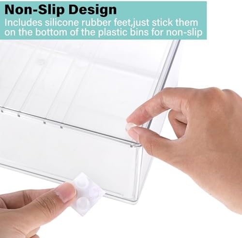 Prsildan 6 Small Drawers Stackable Storage Drawer Clear Acrylic Organizer