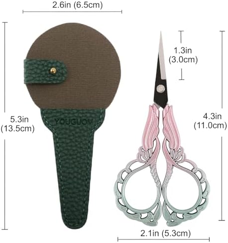 YOUGUOM Detail Scissors with Cover, Small Craft Shears