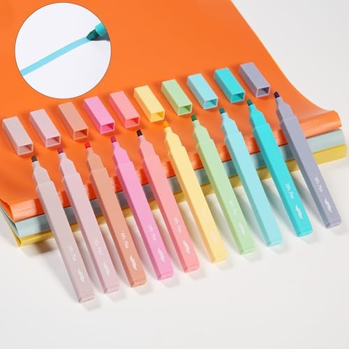 Mr. Pen- Aesthetic Highlighters No Bleed, 10 Pack, Assorted Colors | Chisel Tip, Cute Highlighters Assorted Colors for Journaling, Highlighting, Underlining, Fast Dry, Back to School Supplies