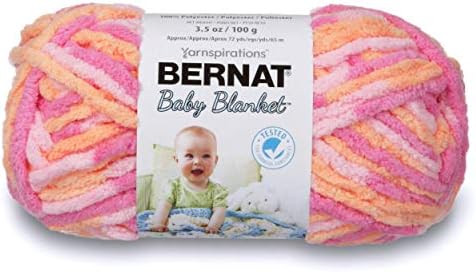 Bernat Baby Blanket Yarn for Crocheting Soft, Peachy