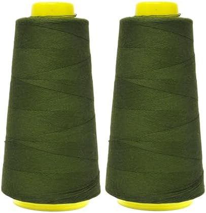 Mandala Crafts Olive Green Mercerized Cotton Thread for Sewing Quilting