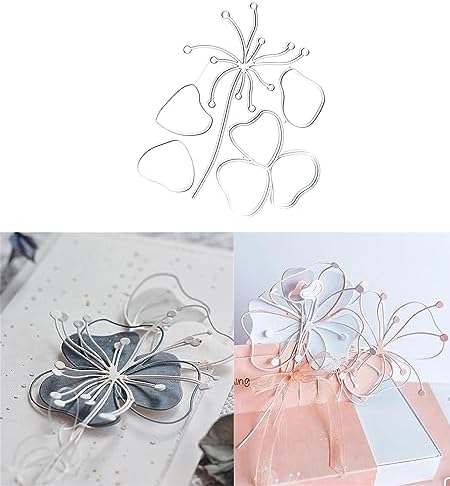 Scrapbooking Die-Cuts, Layer Frame Net Set Metal Cutting Dies for Card Making, Paper Craft Template, Background Embossing Stencils, DIY Album Décor (Lotus Flower 5 x 4.3 in)