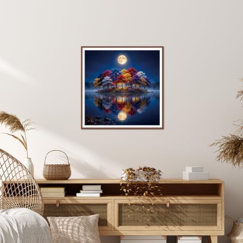 KUKUDEM Trees Diamond Painting Kits for Adults, Diamond Art Kits 12x12inch