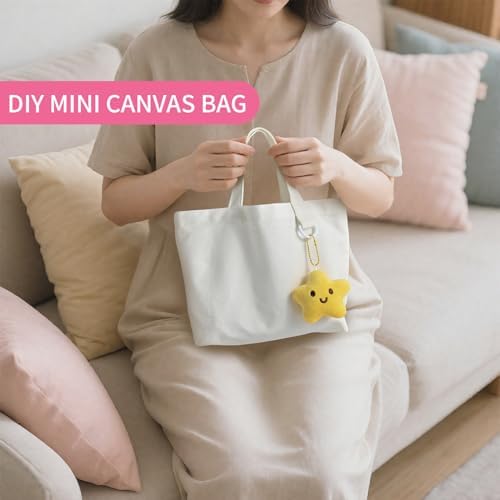 1 | 12 | 24 Pack Small Canvas Tote Bags, Mini Tote Bags Bulk for Women, DIY Blank Reusable Cute Sublimation Tote Bag