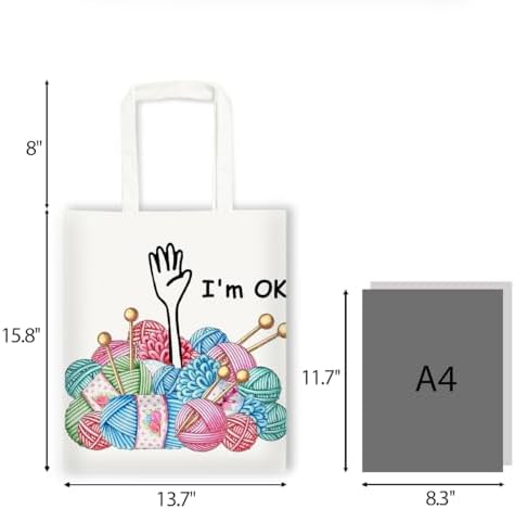 Canvas Tote Bag Gifts for Women Music Dance Sewing Lovers, Double-Sided Print Bags
