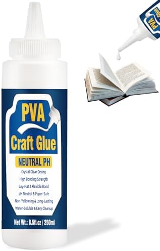 AstraVox PVA Glue Book Binding, White Acid-Free PH Neutral PVA Adhesive