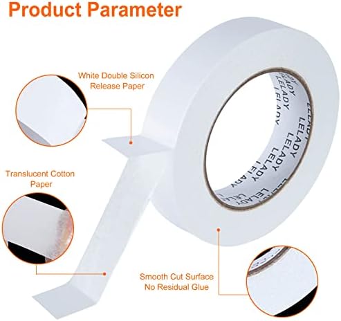Double Sided Tape 1 Inch x 40 Yards- 2 Rolls