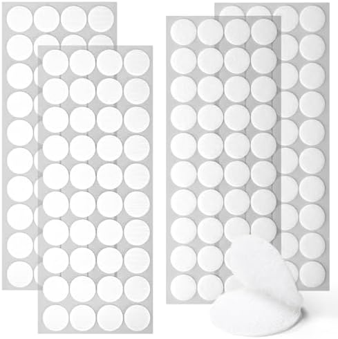 160pcs (80 Pairs) 0.98" Diameter Self Adhesive Dots White, Hook & Loop Dots Sticky Back Coins for School, Classroom, Office, Home, Mounting, Arts and Crafts