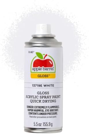 Apple Barrel Gloss Acrylic Spray Paint, 5.5 oz, White