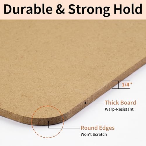 13" x 17" Art Drawing Board with Clip, Watercolor Painting Sketch Pad | Portable Lightweight Wooden Large Clipboard, with Handle Rubber Band, for Artist Sturdy Art Easel for Studio, Indoor Outdoor