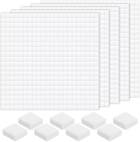 cobee 5 Sheets 2000 Pcs Foam Squares Double Sided Foam Tape, Foams Adhesive Squares, Foams Dots Stickers for Crafts Office Supplies DIY Crafting Scrapbook
