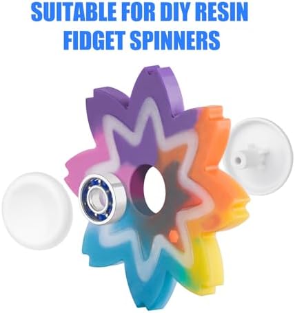 NiArt Fidget Spinner Toy DIY Bearing with Caps Set 22-Pack, MR137 0.5" Single-Sealed Chrome Steel Bearing Balls Replacement High Speed 13mmx7mmx4mm Epoxy Resin Casting Craft Skateboard Stress Reliever