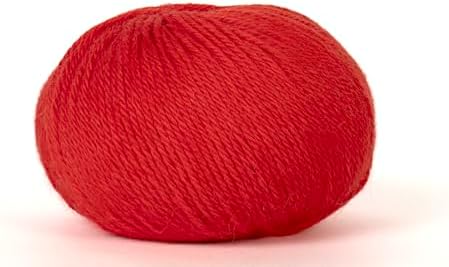 100% Baby Alpaca Yarn for Knitting & Crocheting - Set of 3 Skeins of Premium Yarn DK - Lightweight, Hypoallergenic & Thermal Peru Made - Ideal for Delicate Projects (RE119 - Fire Brick)