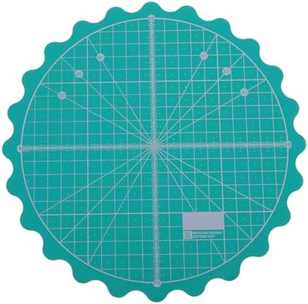 VOSAREA Rotating Cutting Mat Self-Healing Round Rotary Cutting Mat for Sewing Quilting Fabric Craft Projects Smooth Spinning Surface 9.05 Inch