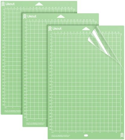 Likcut Cutting Mat for S41 Vinyl Cutter - 8.5" x 12" Standard Adhesive Cutting Mats Compatible with Cricut Joy Xtra, 3 Pack Vinyl Mat for Craft DIY with Precision Grid for Craft Project