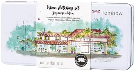 Tombow 56305 Urban Sketching Set. 8-Piece Art Set