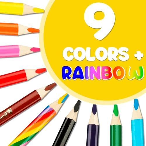 Jumbo Fat Triangle Colored Pencils for Kids, Toddler Pencils Set of 10