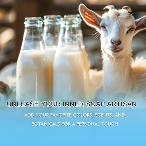 EDSRDRUS 15 Ounces Glycerin Soap Base - Scented Melt and Pour Soap Base for DIY Crafting, Easy to Cut, Vegan and Natural, Moisturizing and Gentle on Skin, Perfect for Soap Making Supplies (Goat Milk)
