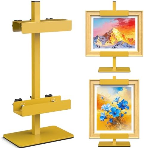 Tabletop Easel Stand Picture Easels for Display Up to 15.5" H Gold Picture Frame Stand Table Top Easel Metal Picture Easel for Photos, Painting, Artwork, Books (Base: 1.32 lbs)