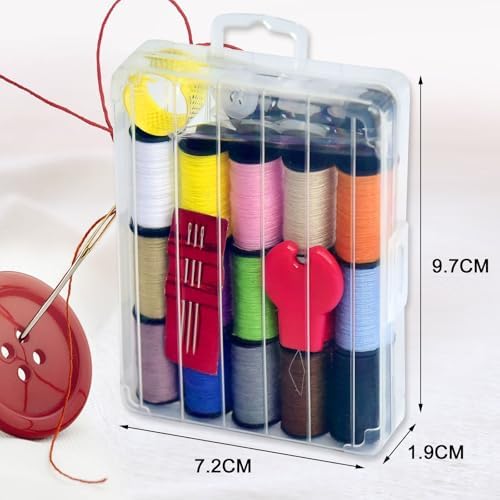 Mini Sewing Kit, Portable Sewing Kit, Portable Travel Sewing Box Kit for Adults Supplies Repair Project (20)
