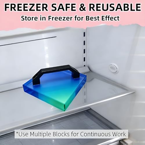HTV Cooling Block-with Handle for Heat Press, Craft Tool Cooler Heat Transfer Projects Cooing Tool, Accessories for Cricut Sublimation Paper, DTF Transfer Film, Iron on Vinyl, Heat Transfer Paper